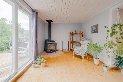 Salon - 727 Rue Bourdon, Neuville, QC - Indoor With Fireplace