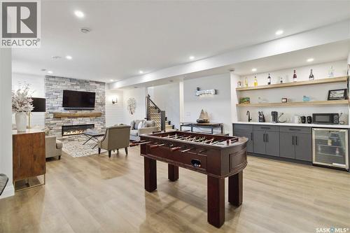416 Woolf Bend, Saskatoon, SK - Indoor With Fireplace