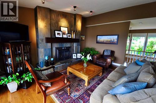 Optional Living/Family Area - 1837 Shaleridge Place, West Kelowna, BC - Indoor Photo Showing Living Room With Fireplace