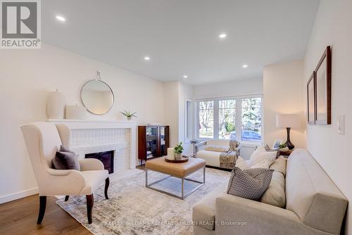 12 Wesley Avenue, Mississauga, ON - Indoor Photo Showing Living Room With Fireplace