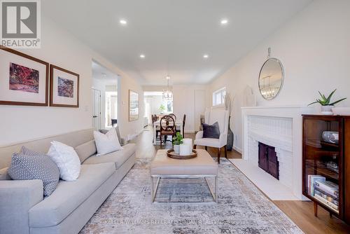 12 Wesley Avenue, Mississauga, ON - Indoor Photo Showing Living Room With Fireplace