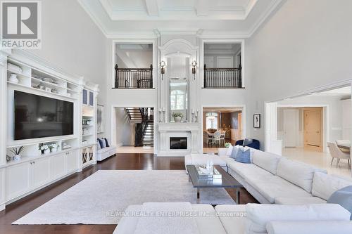 1459 Stavebank Road, Mississauga, ON - Indoor Photo Showing Living Room With Fireplace
