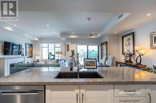 213 - 30 Hamilton Street S, Hamilton, ON - Indoor Photo Showing Kitchen With Double Sink With Upgraded Kitchen