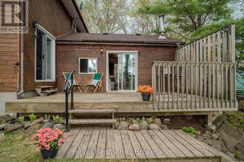 Deck with walkout from living room & Primary Bed - 14 Swallow Road, Mcdougall, ON - Outdoor With Deck Patio Veranda With Exterior