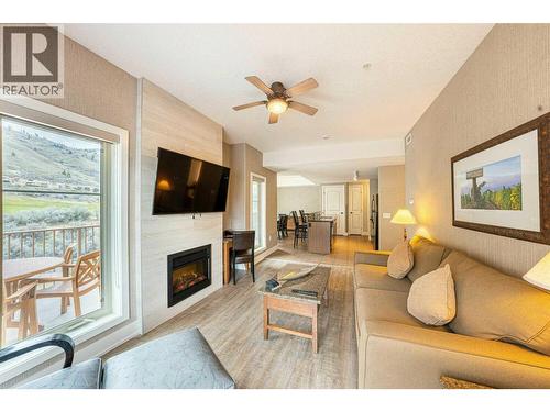 1200 Rancher Creek Road Road Unit# 328C, Osoyoos, BC - Indoor Photo Showing Living Room With Fireplace