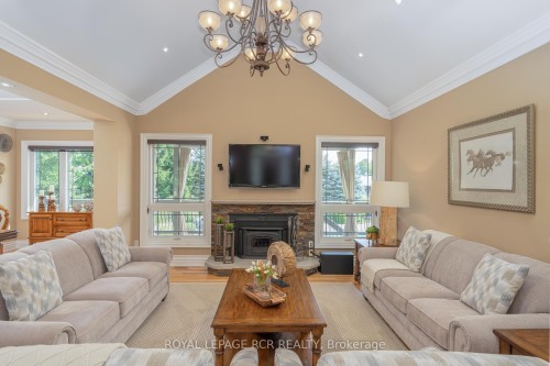 4987 Fourth Line, Erin, ON - Indoor Photo Showing Living Room With Fireplace