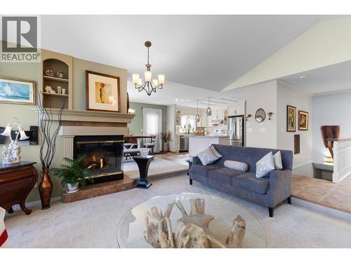 1991 Horizon Drive, West Kelowna, BC - Indoor Photo Showing Living Room With Fireplace