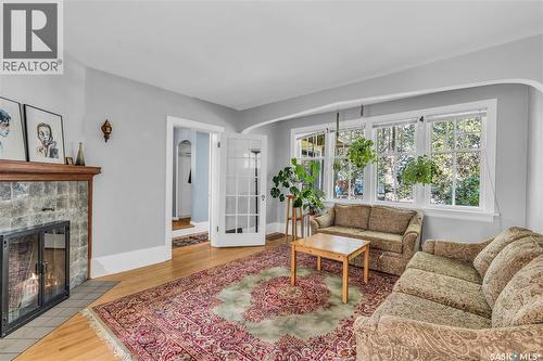 2272 Montague Street, Regina, SK - Indoor Photo Showing Living Room With Fireplace