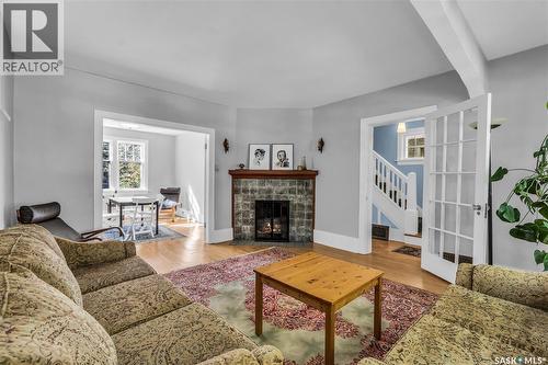2272 Montague Street, Regina, SK - Indoor Photo Showing Living Room With Fireplace