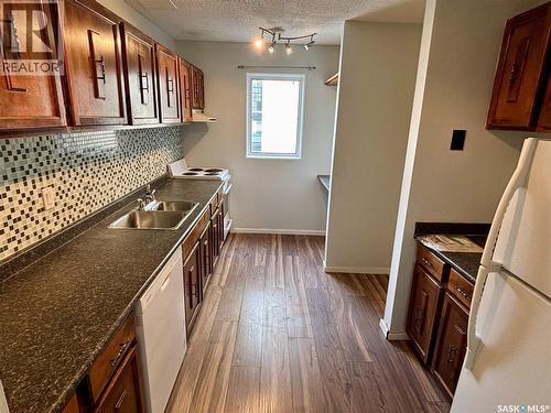 203 423 4Th Avenue N, Saskatoon, SK - Indoor Photo Showing Kitchen With Double Sink