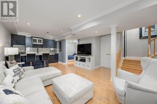 Contemporary finished basement - 10 Sufi Crescent, Toronto, ON - Indoor Photo Showing Living Room