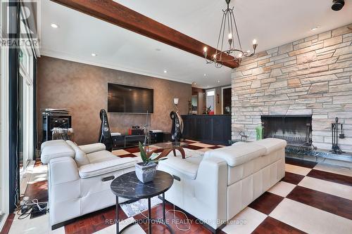 24 School Street, Hamilton, ON - Indoor Photo Showing Living Room With Fireplace