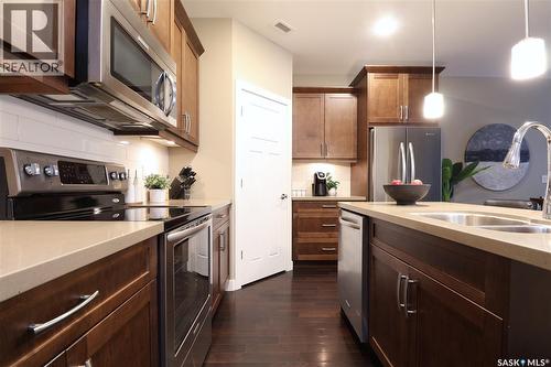 1104 2055 Rose Street, Regina, SK - Indoor Photo Showing Kitchen With Double Sink With Upgraded Kitchen