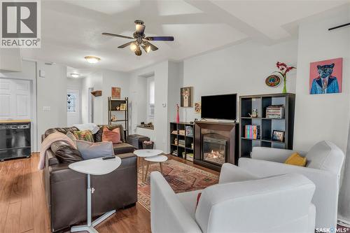 2231 Quebec Street, Regina, SK - Indoor Photo Showing Living Room With Fireplace