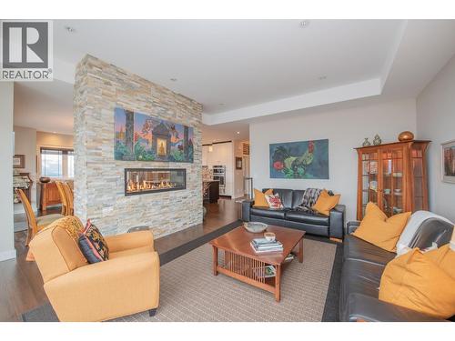733 Hart Lane, Vernon, BC - Indoor Photo Showing Living Room With Fireplace