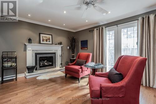 1858 Heather Hills Drive, Burlington, ON - Indoor Photo Showing Living Room With Fireplace