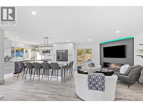 8195 Jackpine Road, Vernon, BC - Indoor With Fireplace