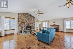 Upper Floor - Family Room with Cozy Fireplace - 