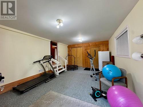 Attached garage conversion to winterized space - 44 Whitefish Boulevard, South Bruce Peninsula, ON - Indoor Photo Showing Gym Room