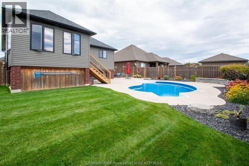 64 Valencia Drive, Chatham, ON - Outdoor With In Ground Pool With Deck Patio Veranda With Backyard