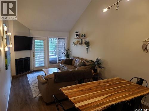 6 Eagle View Way, Elk Ridge, SK - Indoor Photo Showing Living Room With Fireplace