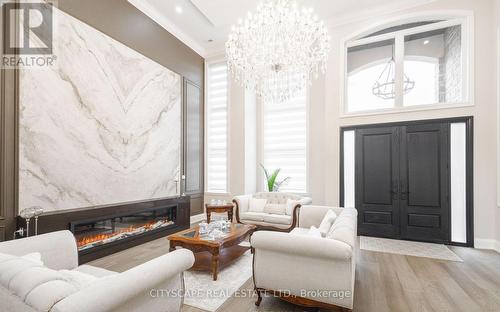 1270 Saginaw Crescent, Mississauga, ON - Indoor Photo Showing Living Room With Fireplace