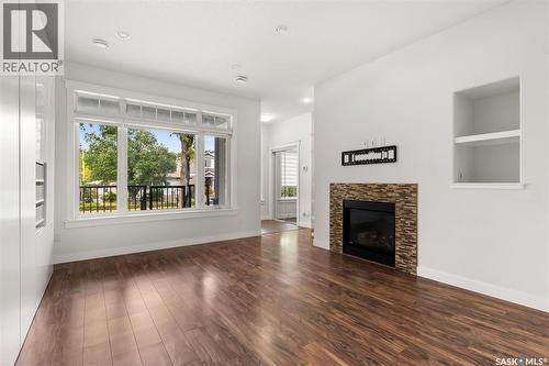 2875 Garnet Street, Regina, SK - Indoor Photo Showing Living Room With Fireplace