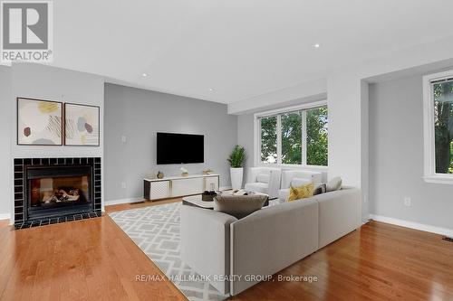 553 Burleigh Private, Ottawa, ON - Indoor Photo Showing Living Room With Fireplace