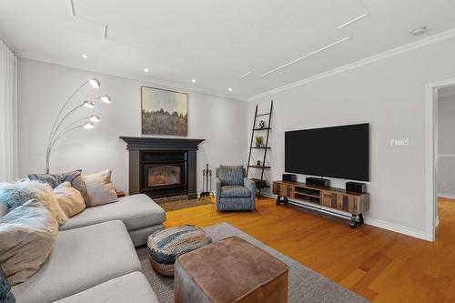 Living room - 155 Rue Des Hérons, La Prairie, QC - Indoor Photo Showing Living Room With Fireplace