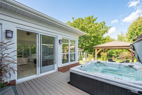 Backyard - 155 Rue Des Hérons, La Prairie, QC - Outdoor With Deck Patio Veranda