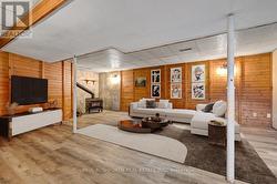 Virtually Staged- Basement Rec Room - 