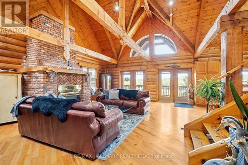 67 Telecom Road, Kawartha Lakes, ON - Indoor Photo Showing Living Room With Fireplace