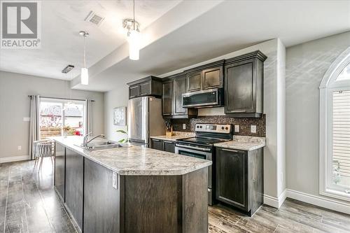 105 Eclipse Crescent, Greater Sudbury, ON - Indoor Photo Showing Kitchen With Double Sink With Upgraded Kitchen