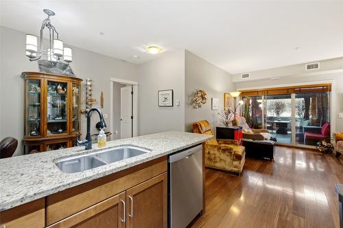 107-2142 Vasile Street, Kelowna, BC - Indoor Photo Showing Kitchen With Double Sink