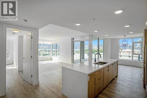 1588 Ellis Street Unit# 609, Kelowna, BC - Indoor Photo Showing Kitchen With Double Sink