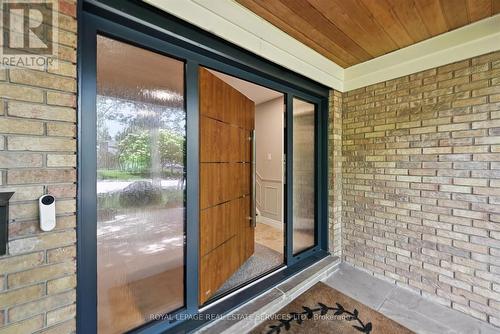 Welcoming Custom Oversized Dako Front Door (2020) - 4240 Dunvegan Road, Burlington, ON - Outdoor With Exterior
