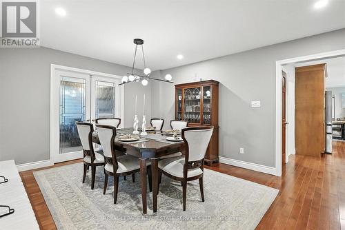 Formal Dining Room with Woodburning Fireplace - 4240 Dunvegan Road, Burlington, ON - Indoor Photo Showing Dining Room