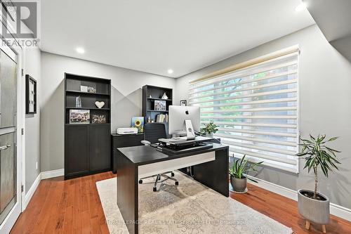 Private Home Office/Den with Hardwood Flooring - 4240 Dunvegan Road, Burlington, ON - Indoor Photo Showing Office