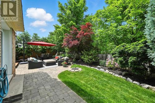 Prof. Landscaped Backyard w/a Natural Stone Patio - 4240 Dunvegan Road, Burlington, ON - Outdoor