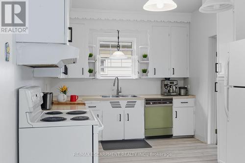157 East 5Th Street, Hamilton, ON - Indoor Photo Showing Kitchen With Double Sink
