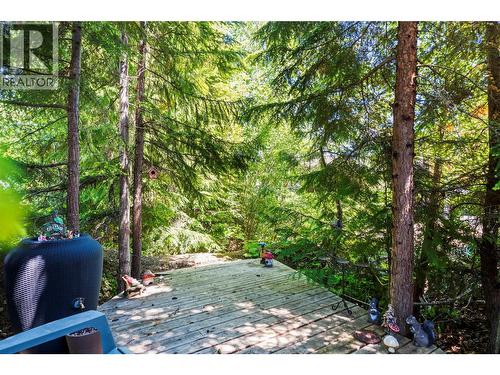 Deck area off of the garden/battery shed - 1309 Eagle Ridge Road, Lumby, BC - Outdoor With Deck Patio Veranda