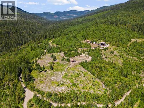 Aerial view close up of the property - 1309 Eagle Ridge Road, Lumby, BC - Outdoor With View