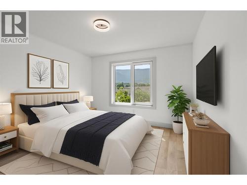 Bedroom is virtually staged - 2345 Patterson Avenue Unit# 102, Armstrong, BC - Indoor Photo Showing Bedroom