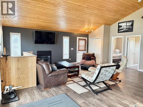 319 Ravine Road, Big Shell, SK - Indoor Photo Showing Living Room With Fireplace