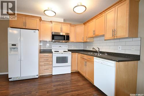 202 395 River Street E, Prince Albert, SK - Indoor Photo Showing Kitchen With Double Sink