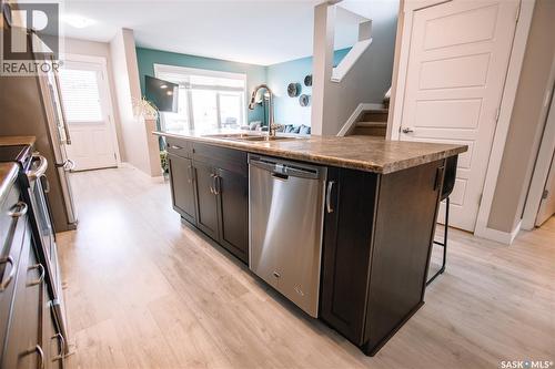 2842 Elgaard Drive, Regina, SK - Indoor Photo Showing Kitchen With Double Sink