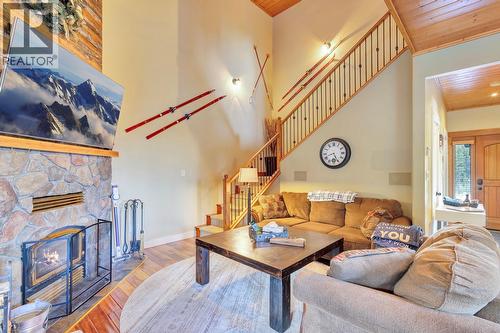1211 Apex Mountain Road Unit# 1, Penticton, BC - Indoor Photo Showing Living Room With Fireplace