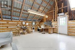 Bridal party prep space above Bergamot Barn - 