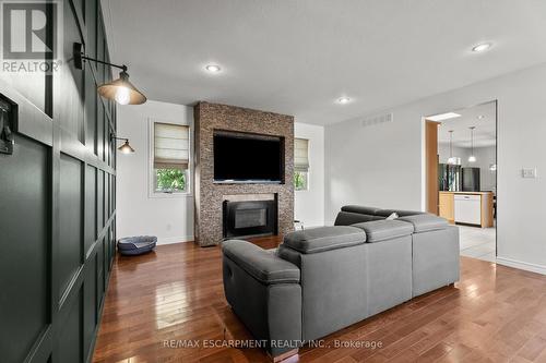 301 Mud Street E, Hamilton, ON - Indoor Photo Showing Living Room With Fireplace