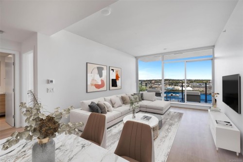 1208-363 Tyee Rd, Victoria, BC - Indoor Photo Showing Living Room